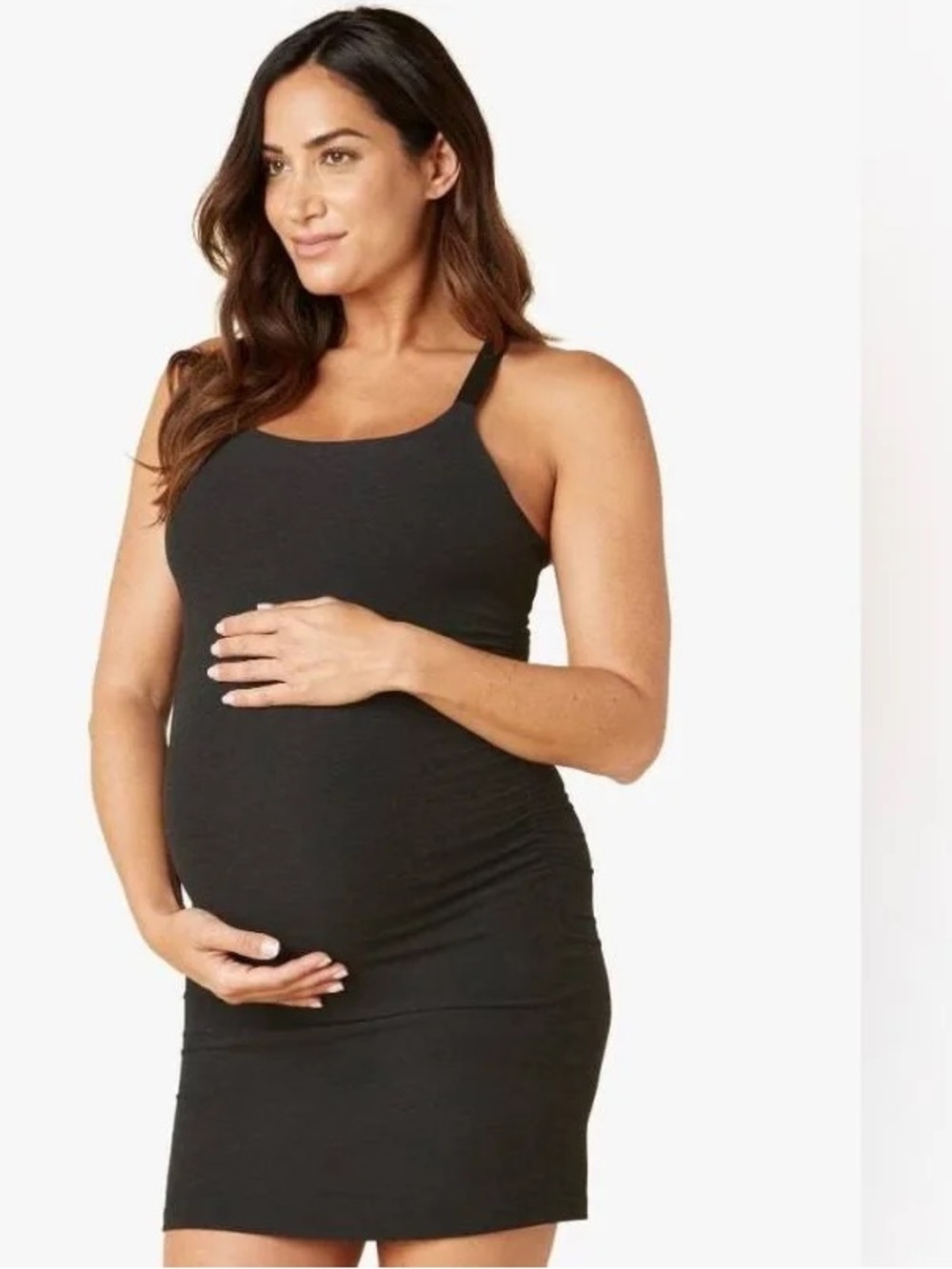 Beyond Yoga Black Maternity Mini Dress